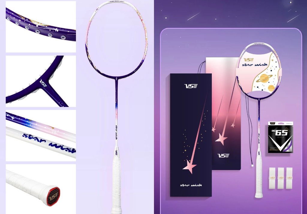 Set Vợt Cầu Lông VS Star Wish Chính Hãng