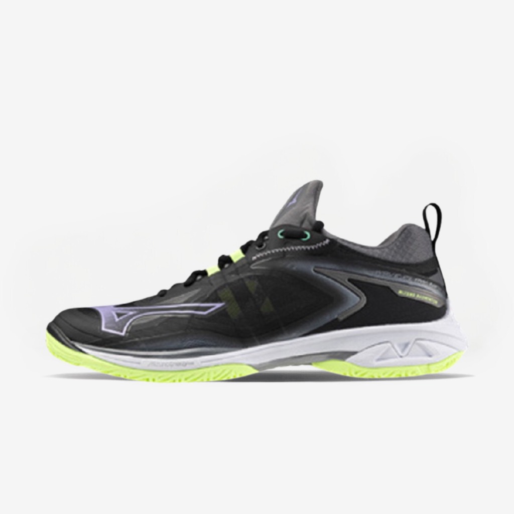 Giày cầu lông Mizuno Wave Claw Neo 3 - Đen Tím Chuối