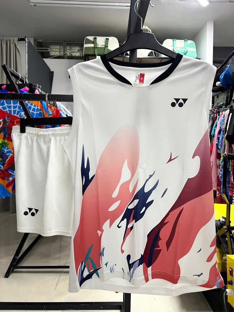 Áo cầu lông Yonex sát nách SNQT004 - Trắng Kem