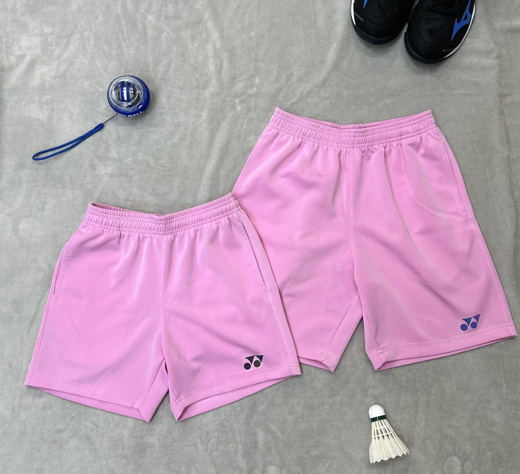 Quần đùi Thể Thao Yonex - Hồng Logo Đen