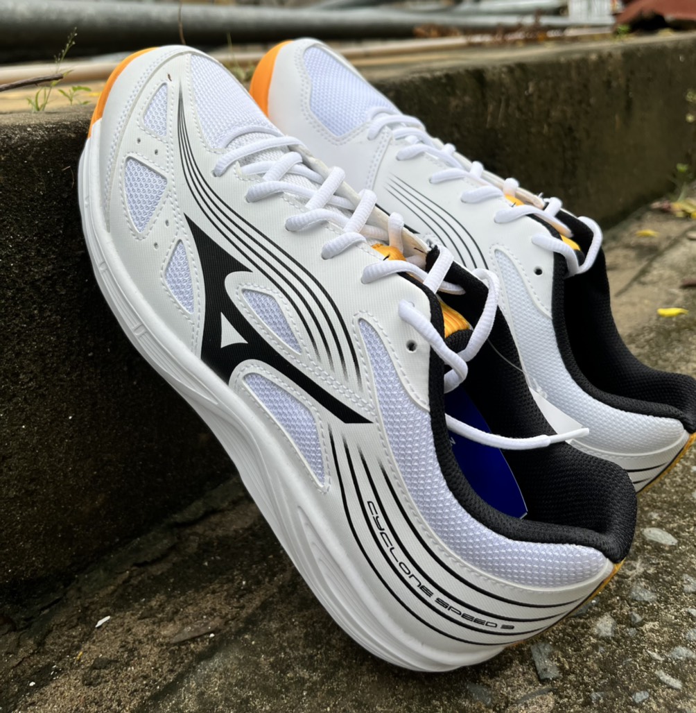 Giày Cầu Lông Mizuno Cyclone Speed 3- Trắng Đen