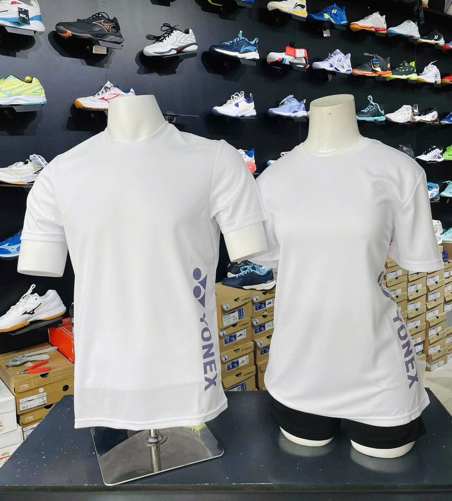 Áo Yonex Runaway 2 3089 logo dọc  trắng