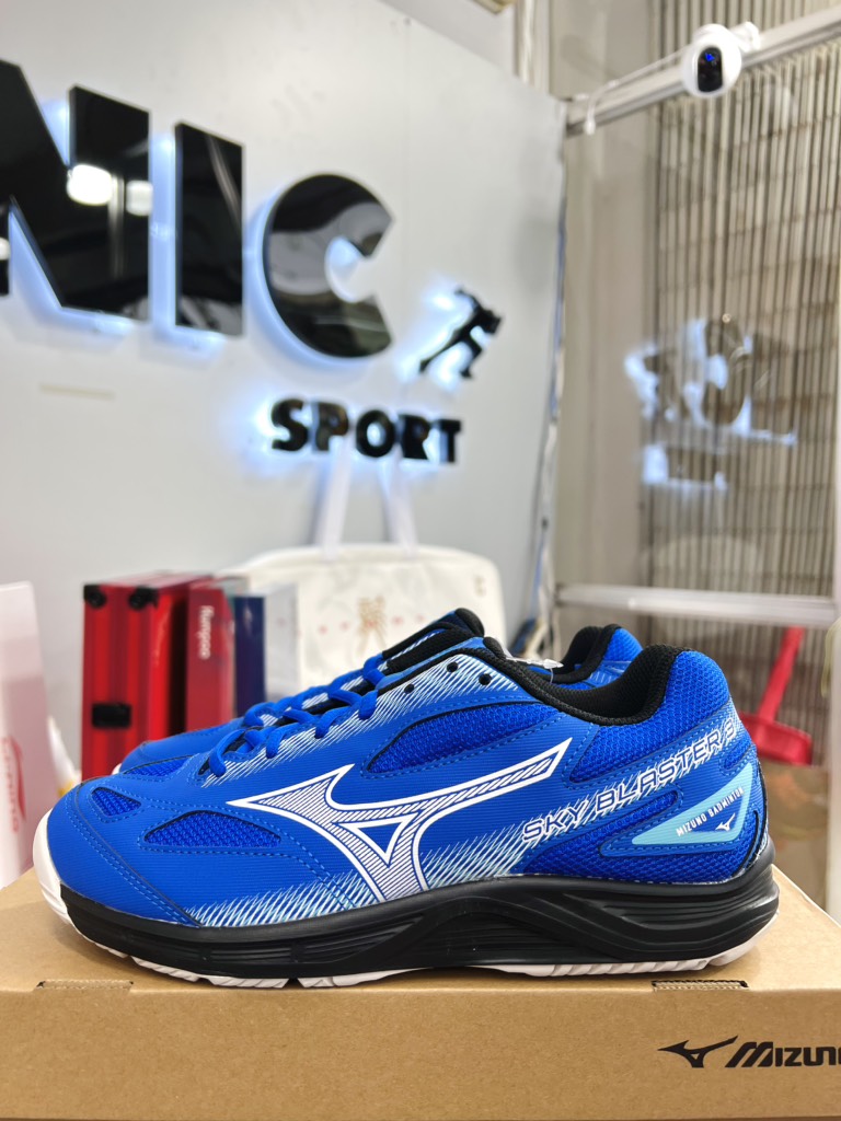 Giày cầu lông Mizuno Sky Blaster 3 - Xanh Dương Đen
