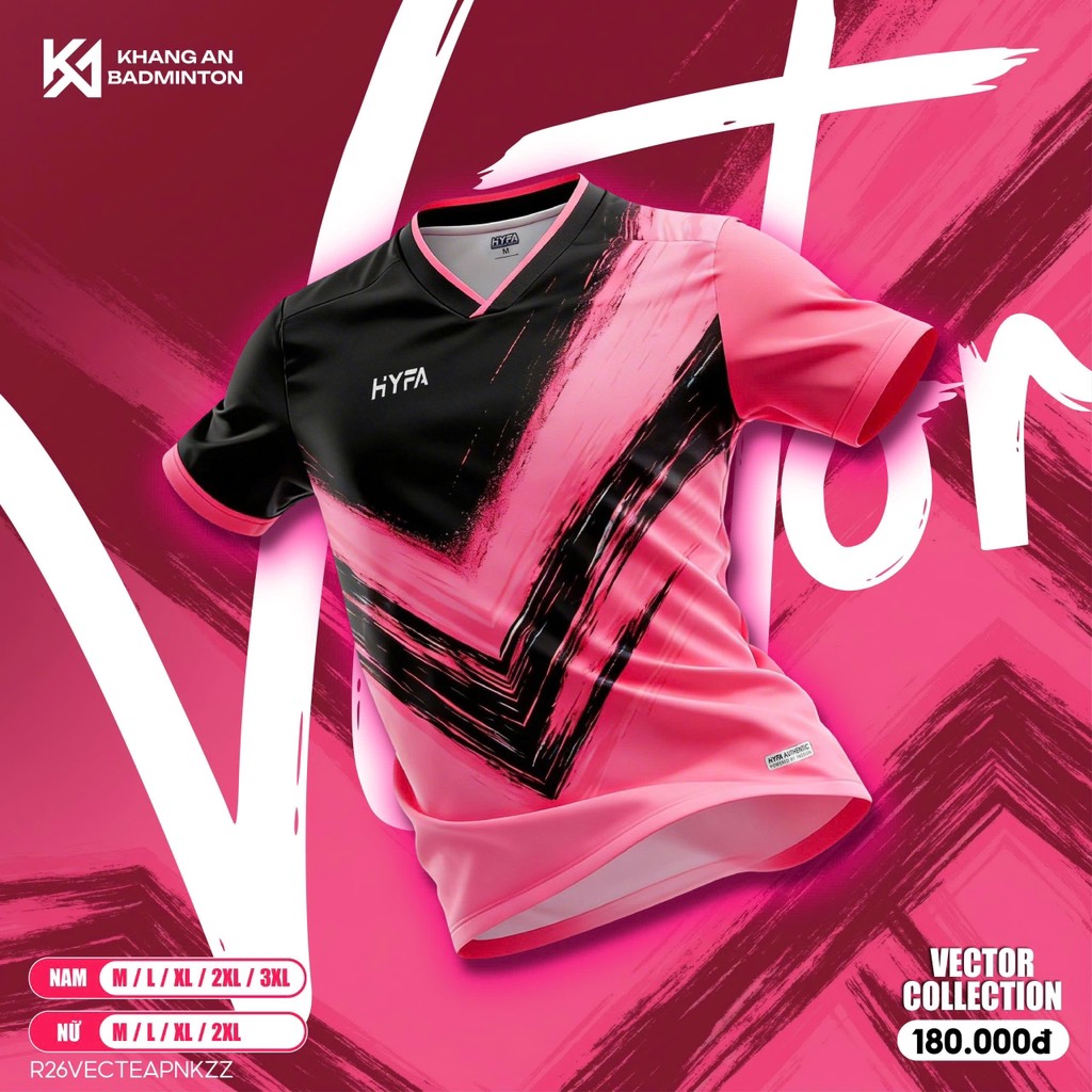 Áo Hyfa Vector Collection Đen hồng