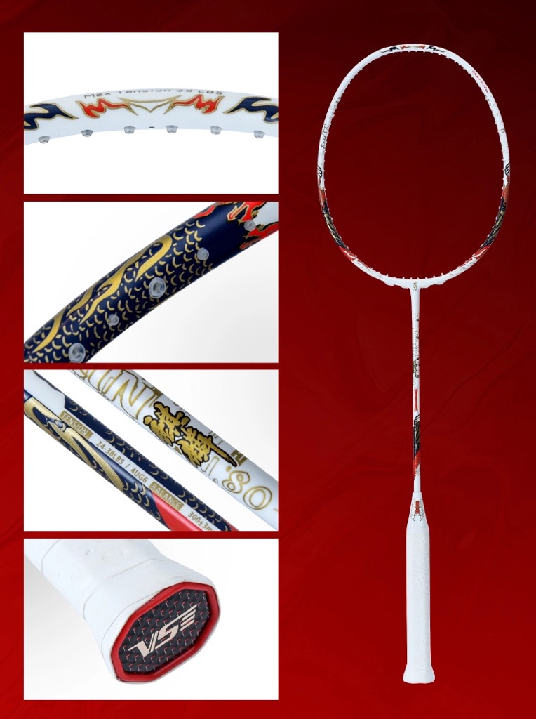 Vợt Cầu Lông VS Kirin 80 Đỏ Trắng