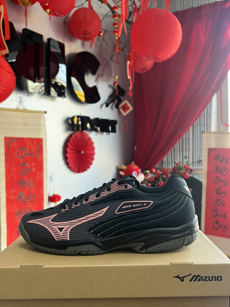 Giày Cầu Lông Mizuno Gate Sky Plus 3- Đen Hồng