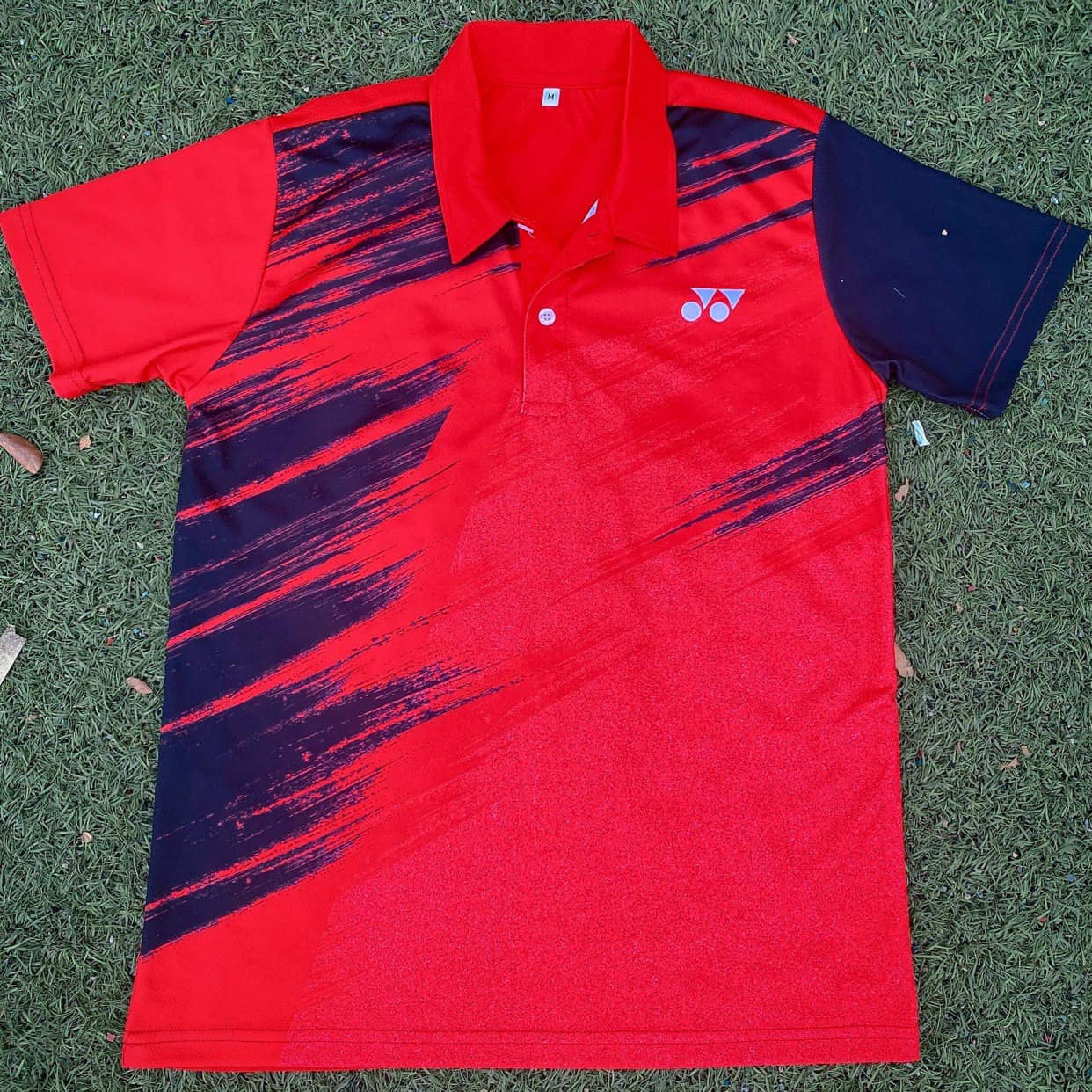 Áo Cầu Lông Yonex Có Cổ A201 - Xanh/Đỏ