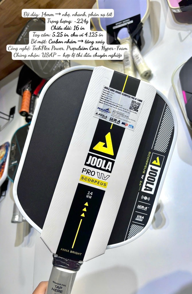 Vợt Picklerball Joola Scorpeus Pro 4 chính hãng công ty