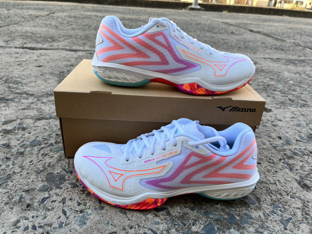 Giày cầu lông Mizuno Wave Claw El 2 - Trắng Hồng