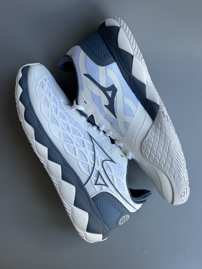 Giày Mizuno Tenis Wave Enforce Tour AC Trắng xanh