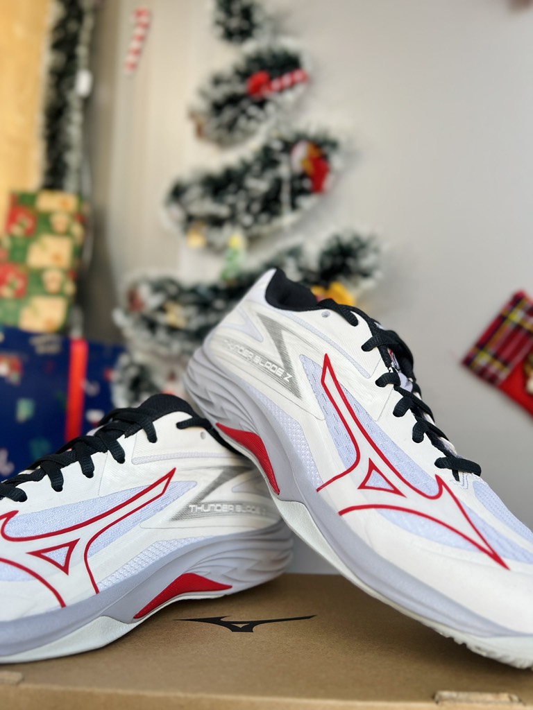 Giày cầu lông Mizuno Thunder Blade Z - Trắng Đỏ