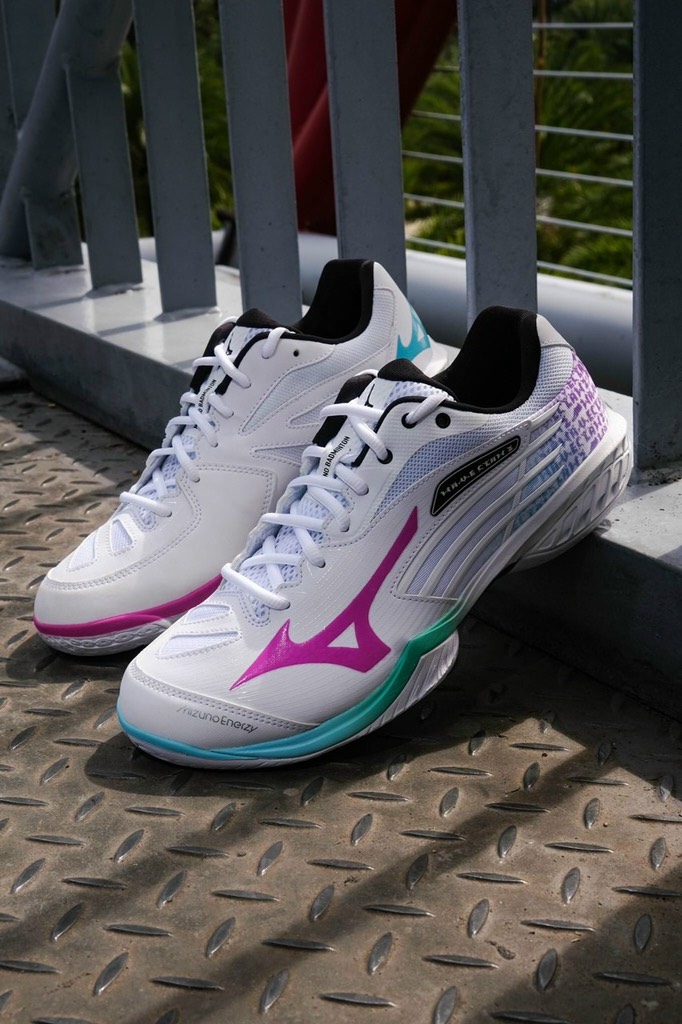 Giày Cầu Lông Mizuno Wave Claw 2- Trắng Hồng