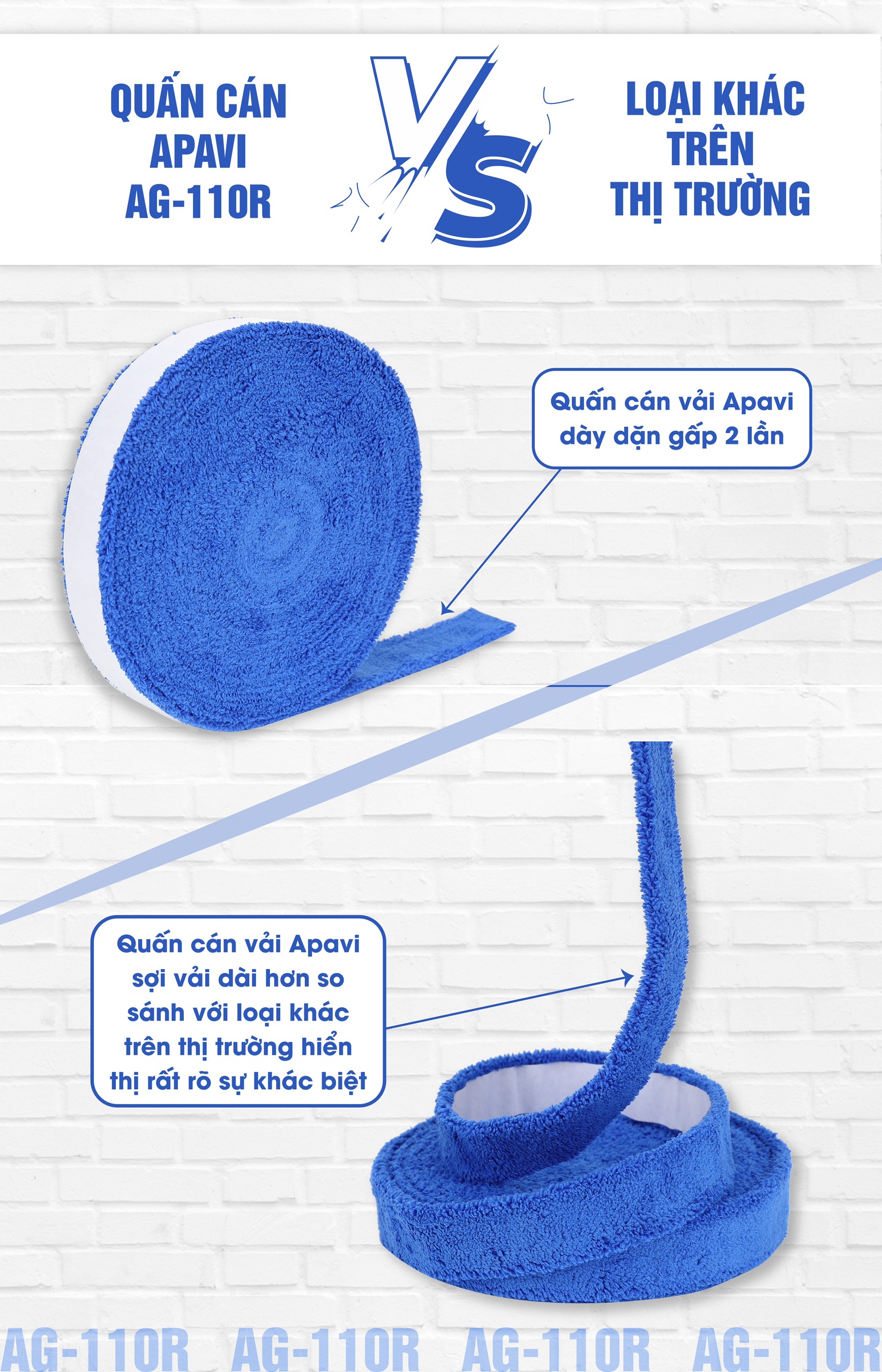 Quấn cán vải Apavi AG-110R (10 mét)