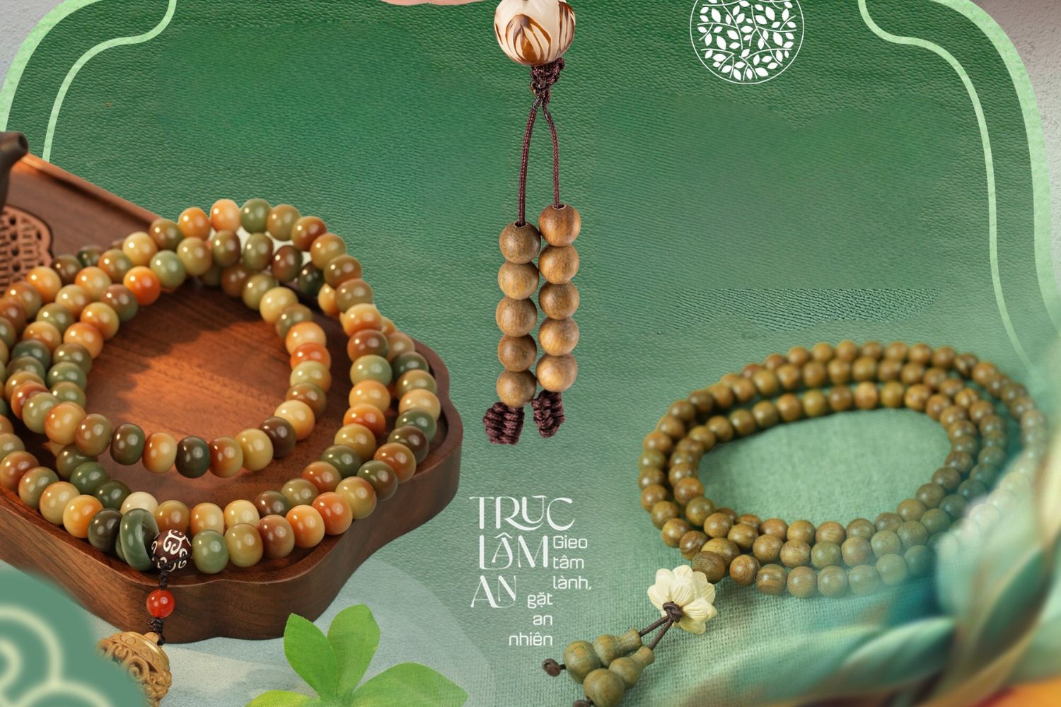 Vòng tay 108 hạt đại diện cho việc tiêu trừ 108 phiền não