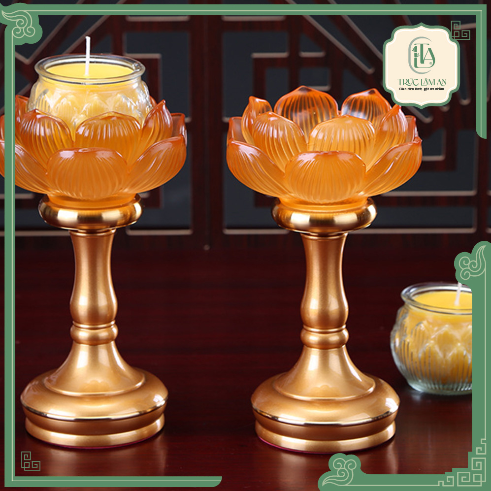 CHÂN NẾN HỔ PHÁCH HÌNH HOA SEN