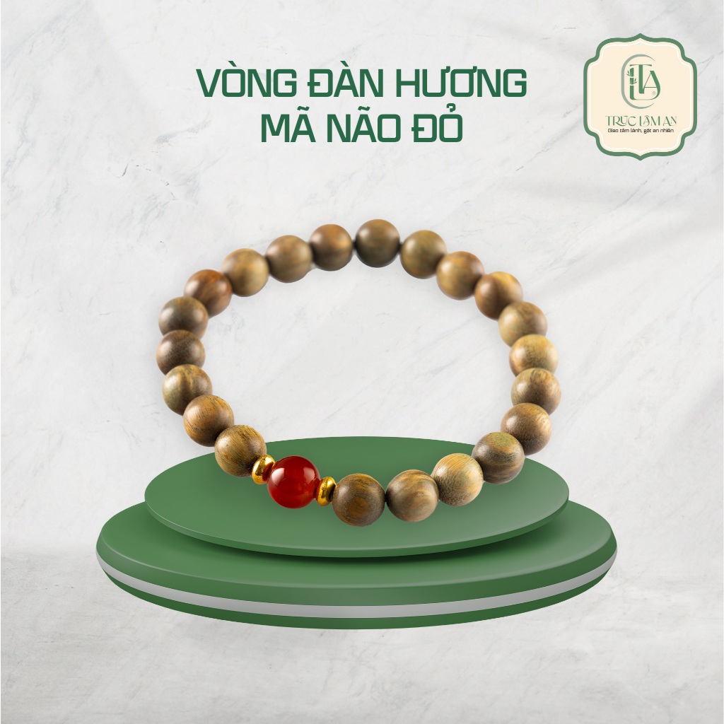 VÒNG TAY ĐÀN HƯƠNG MÃ NÃO ĐỎ