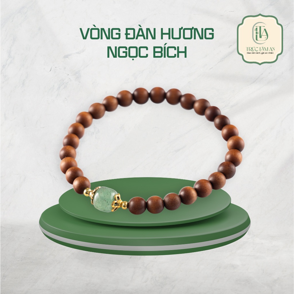 Vòng Tay Đàn Hương Vàng Ngọc Bích
