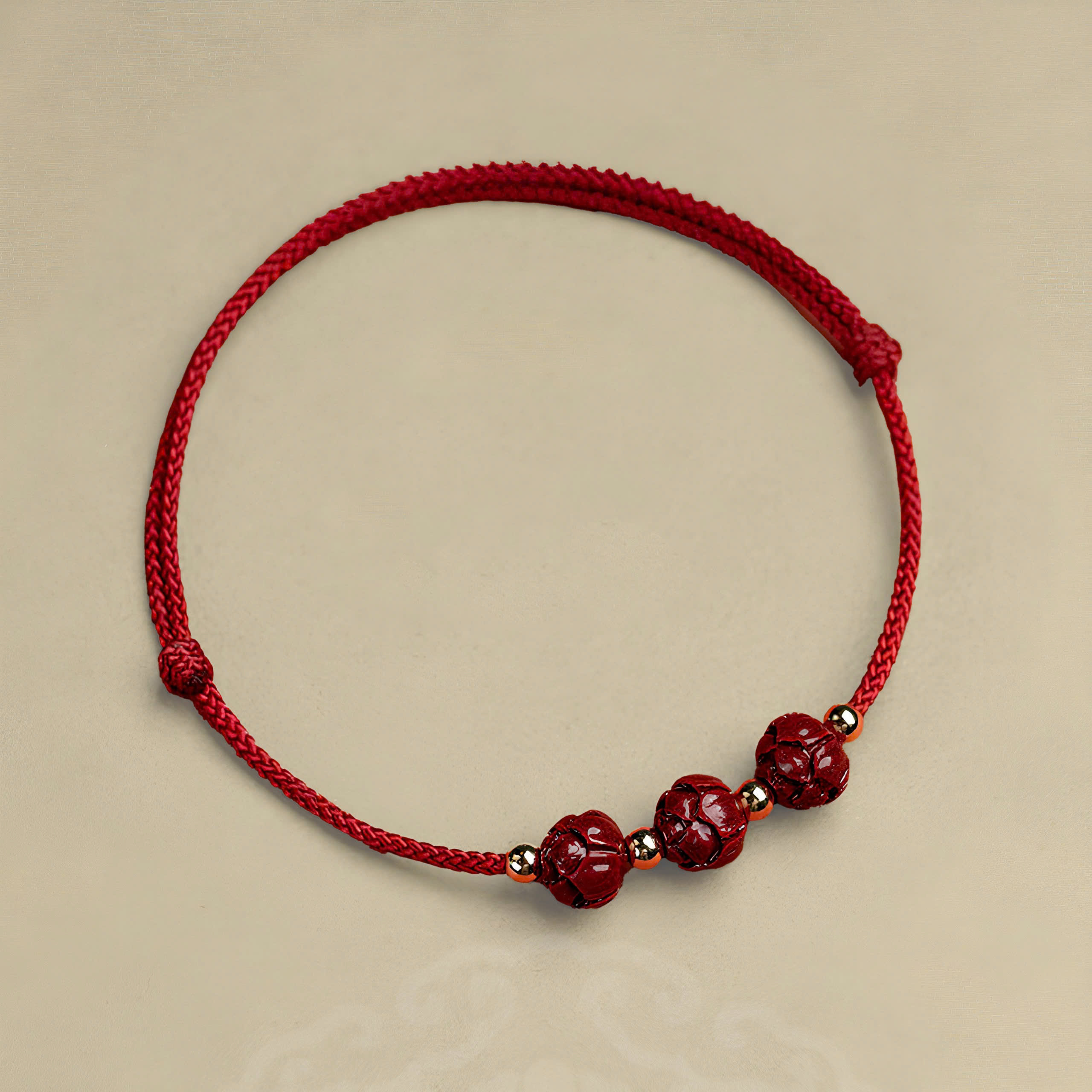 Dây Chỉ Đỏ Mix Charm Chu Sa Hoa Sen