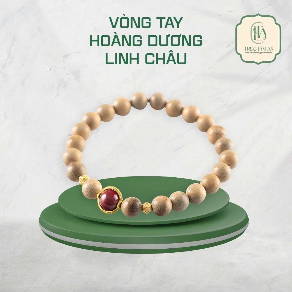 VÒNG TAY HOÀNG DƯƠNG LINH CHÂU CHU SA