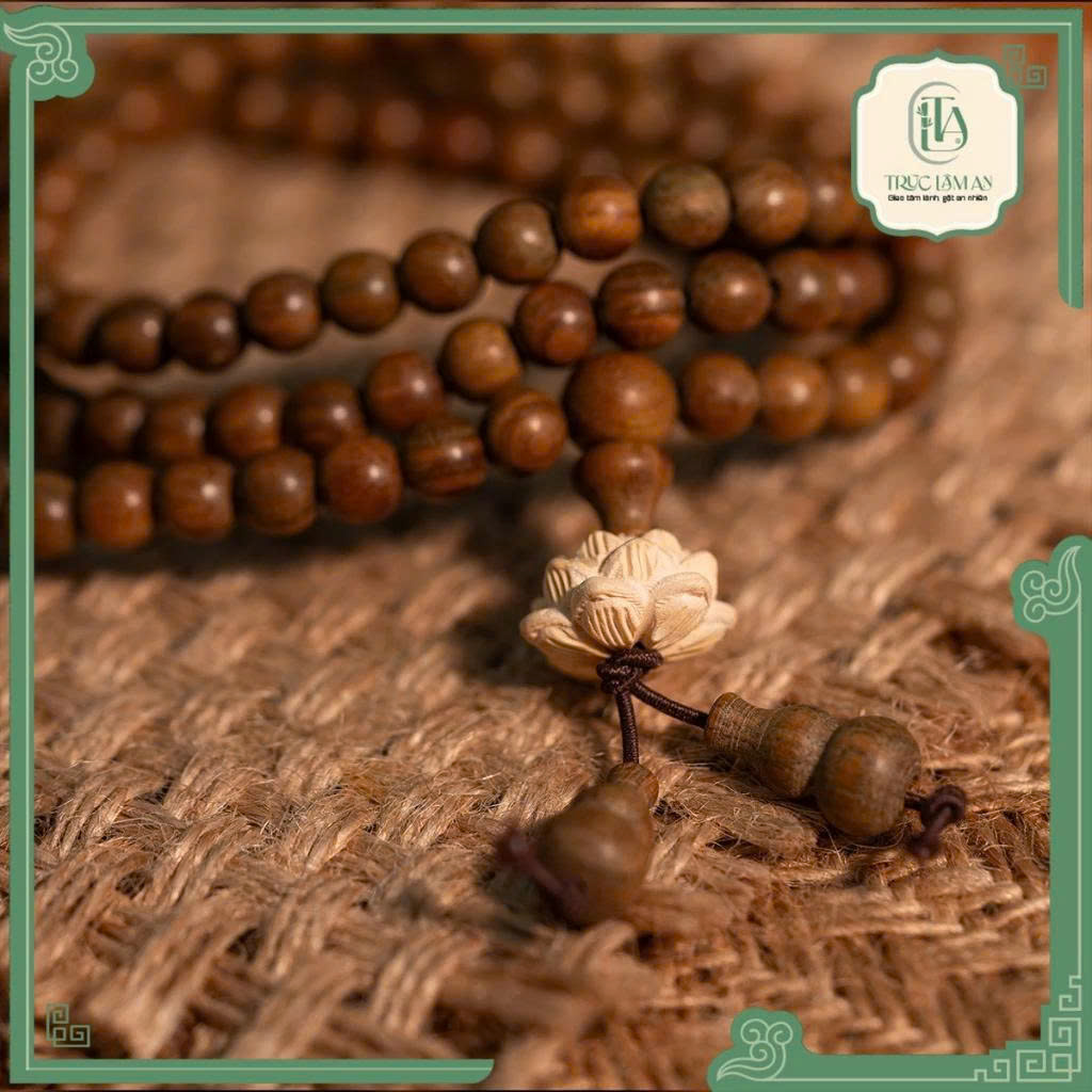 VÒNG TAY 108 HẠT ĐÀN HƯƠNG HOA SEN