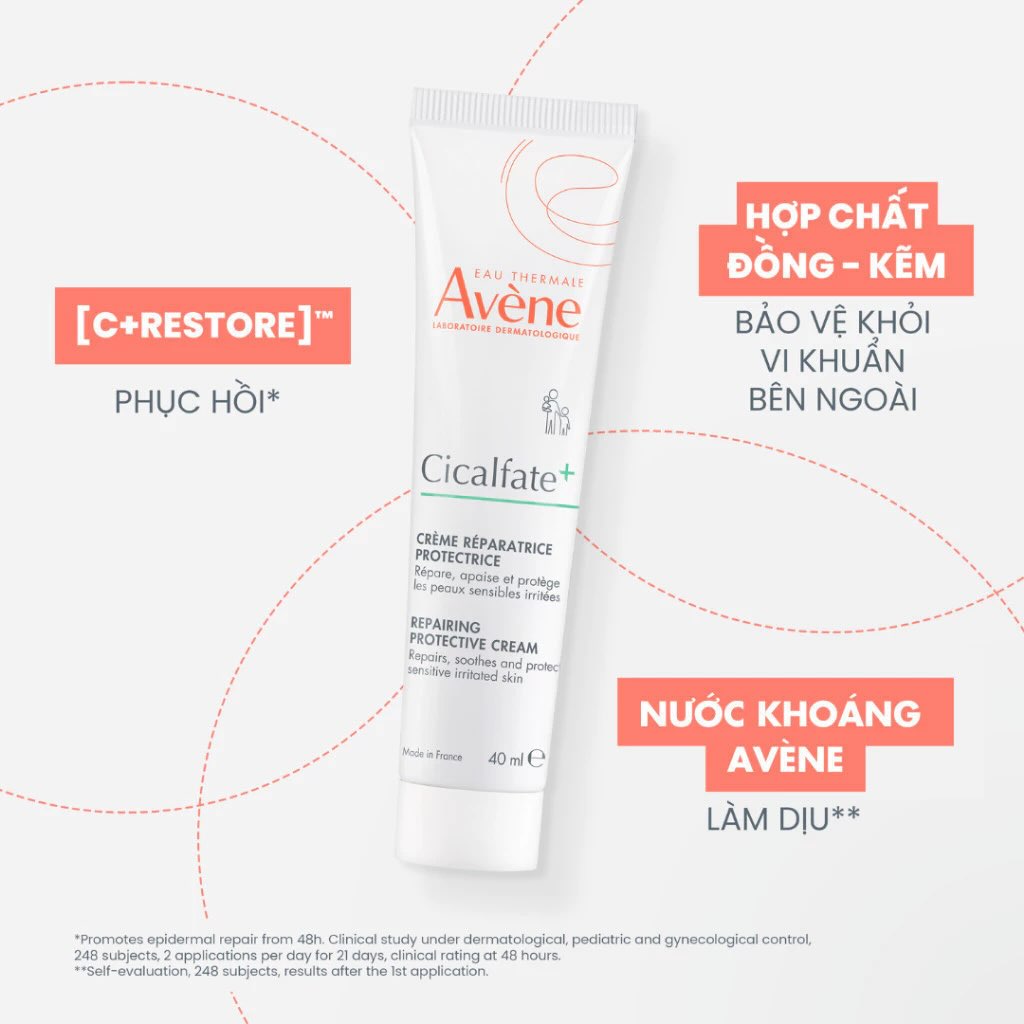 Kem phục hồi Eau Thermale Avène CICALFATE+ Repairing Protective Cream 40ml