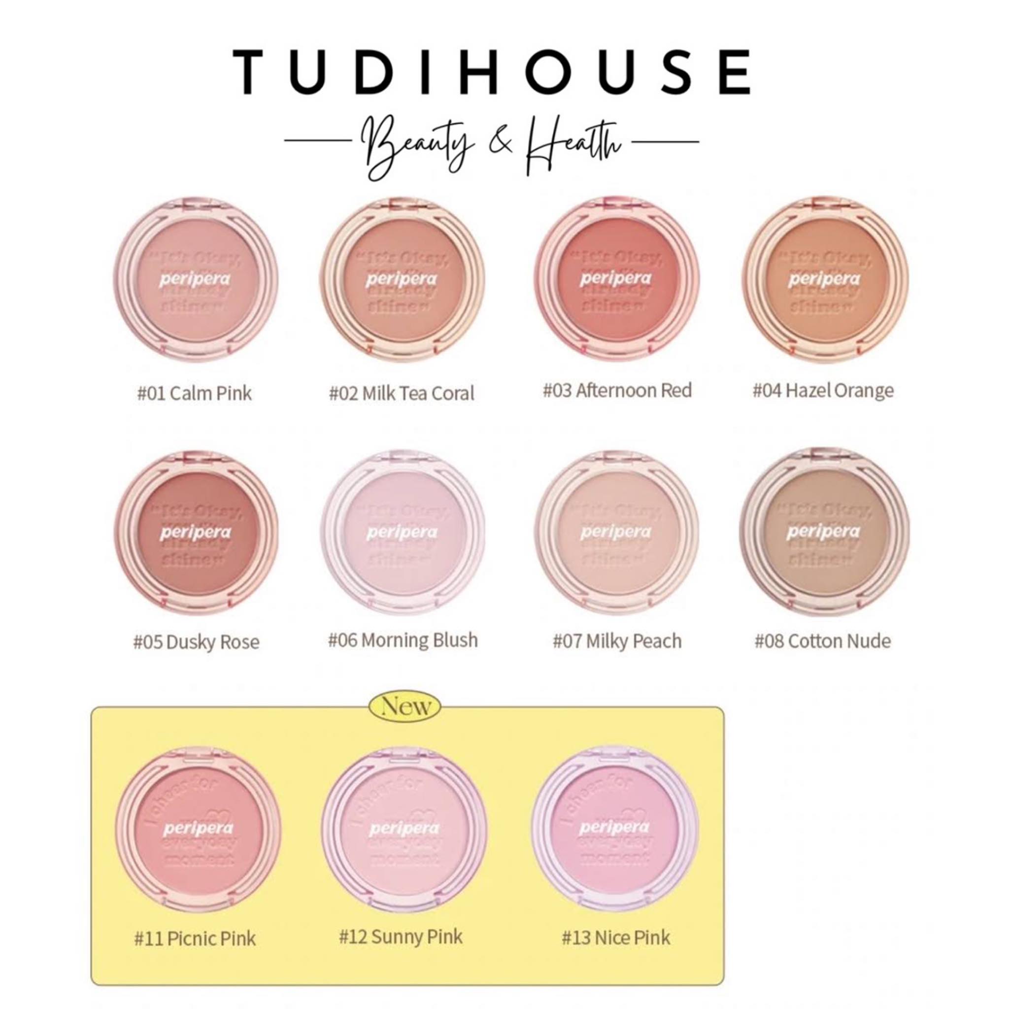 Má hồng Peripera PURE BLUSHED SUNSHINE CHEEK