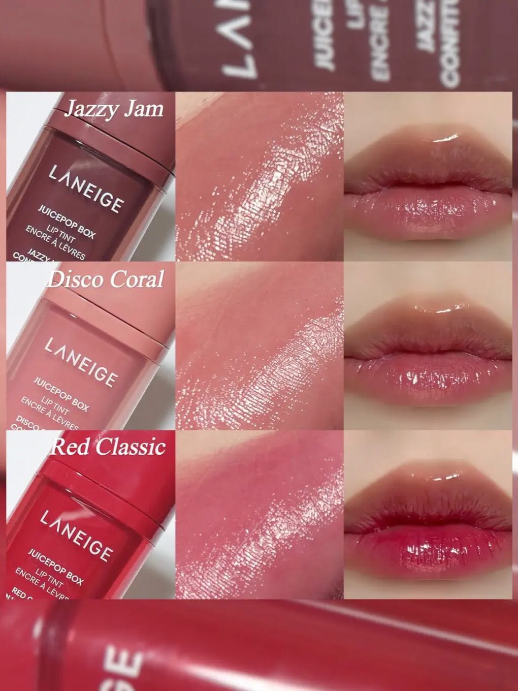 Son tint bính Laneige Juicepop Box Lip Tint - JAZZY JAM