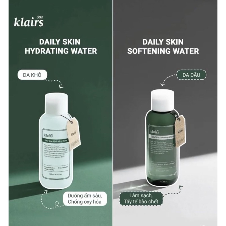 Nước cân bằng da Klairs Daily Skin Water 500ml