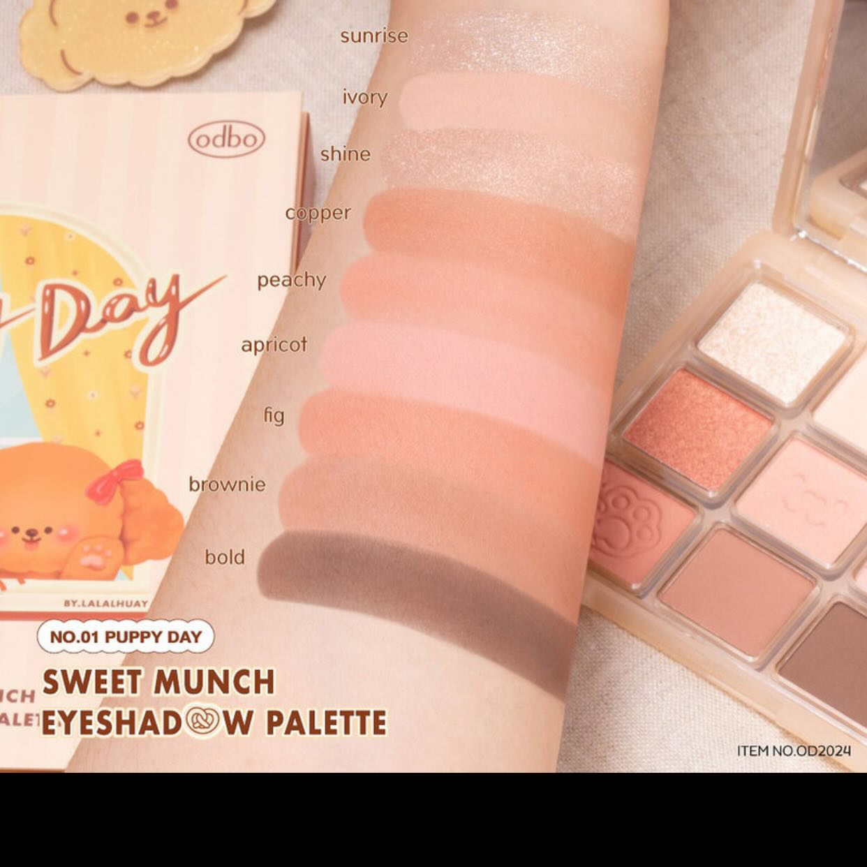 Bảng Phấn Mắt 9 Ô Odbo Kitten Day & Puppy Day Eyeshadow Palette
