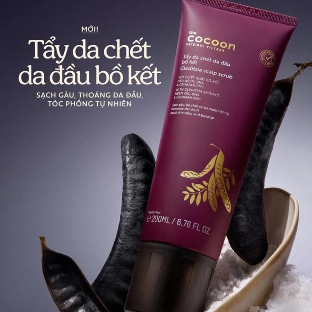 Tẩy da chết da đầu bồ kết Cocoon 200ml