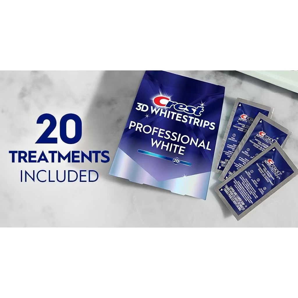 [1 miếng] Miếng dán trắng răng Crest 3D Professional Effects Teeth Whitening Strips Kit