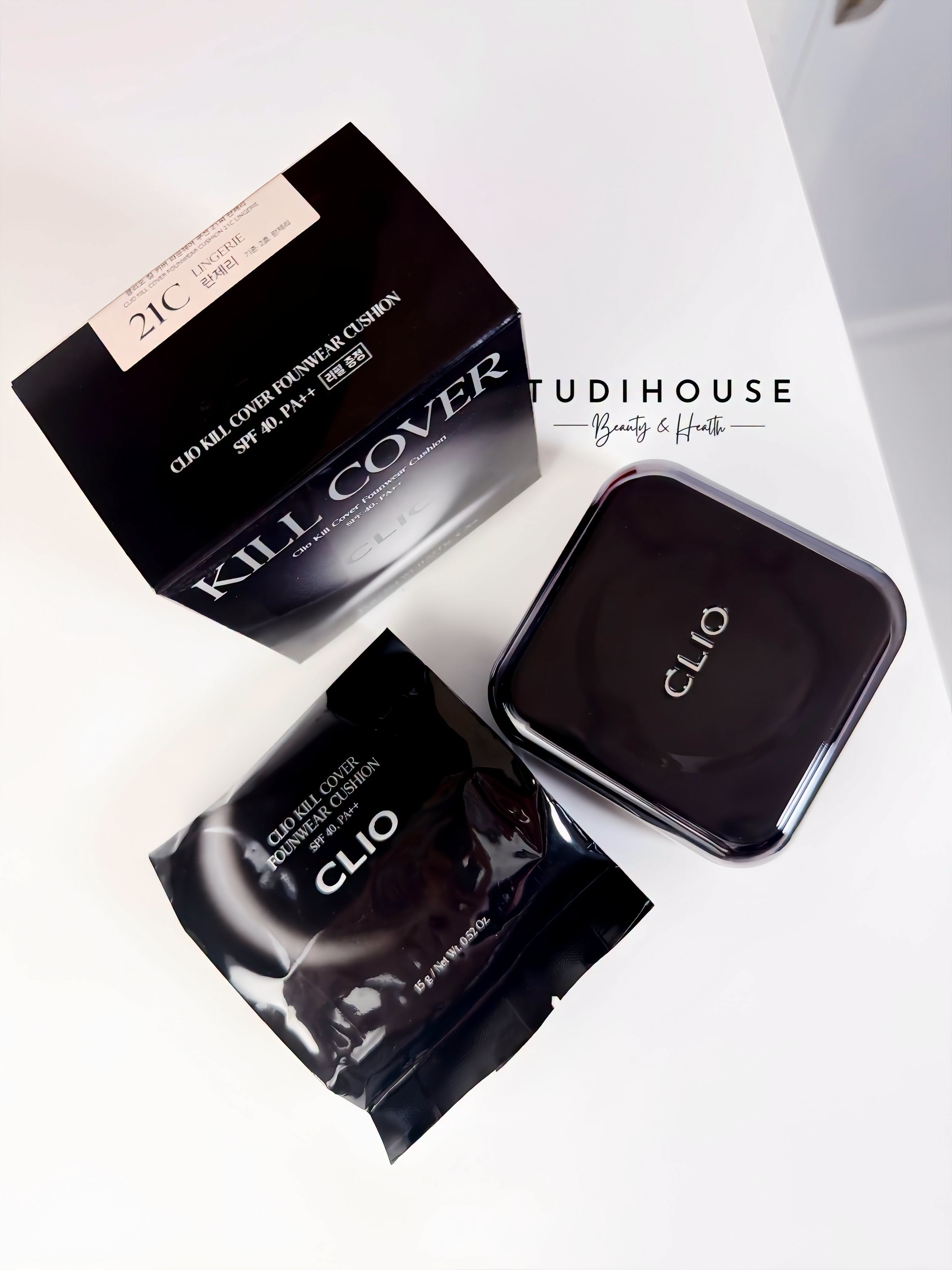 [ 21C]  Set Phấn Nước Clio Kill Cover Founwear Cushion ( hộp 15g + refill 15g)