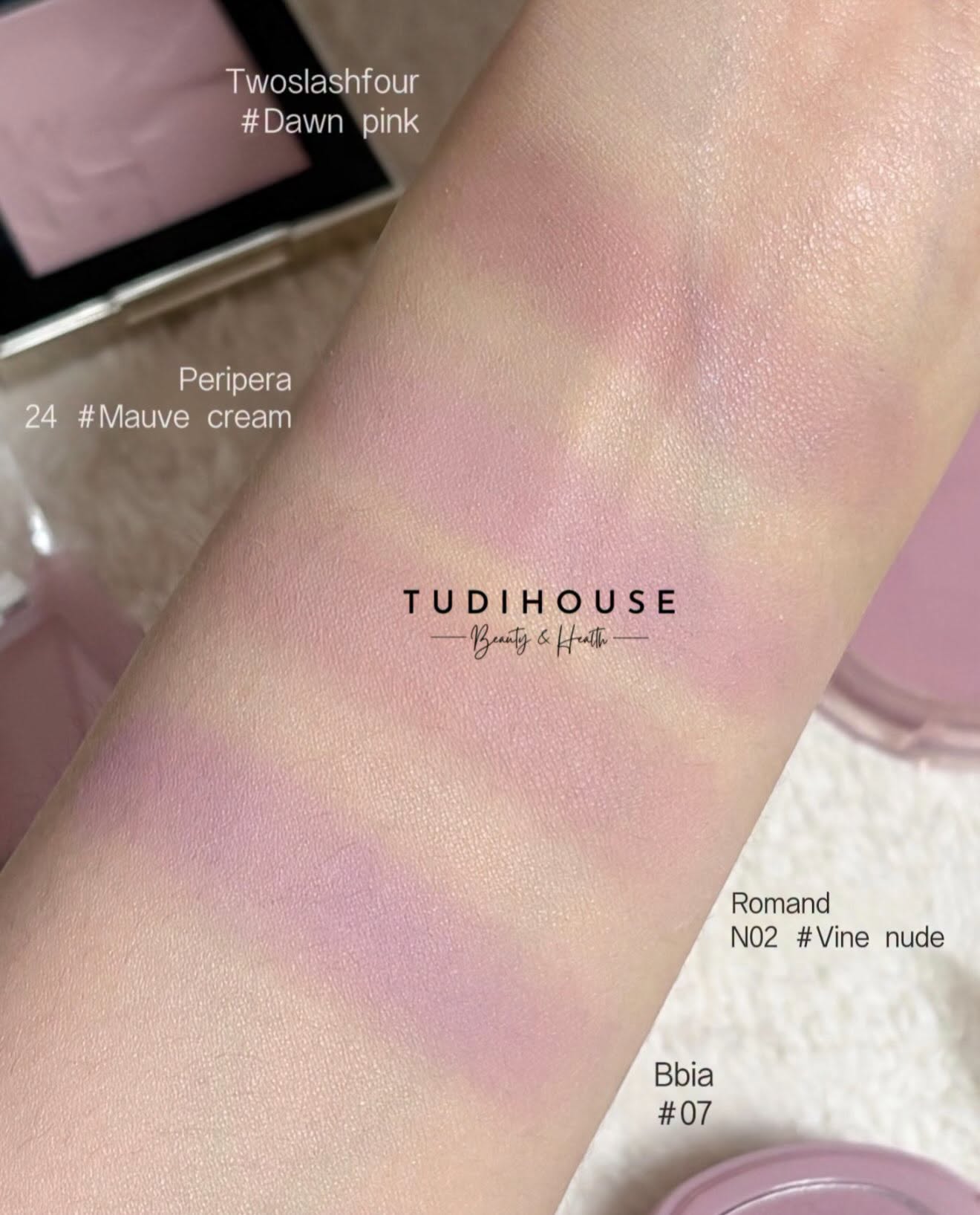Má hồng kem  Peripera Pure Blushes - 24 MAUVE CREAM