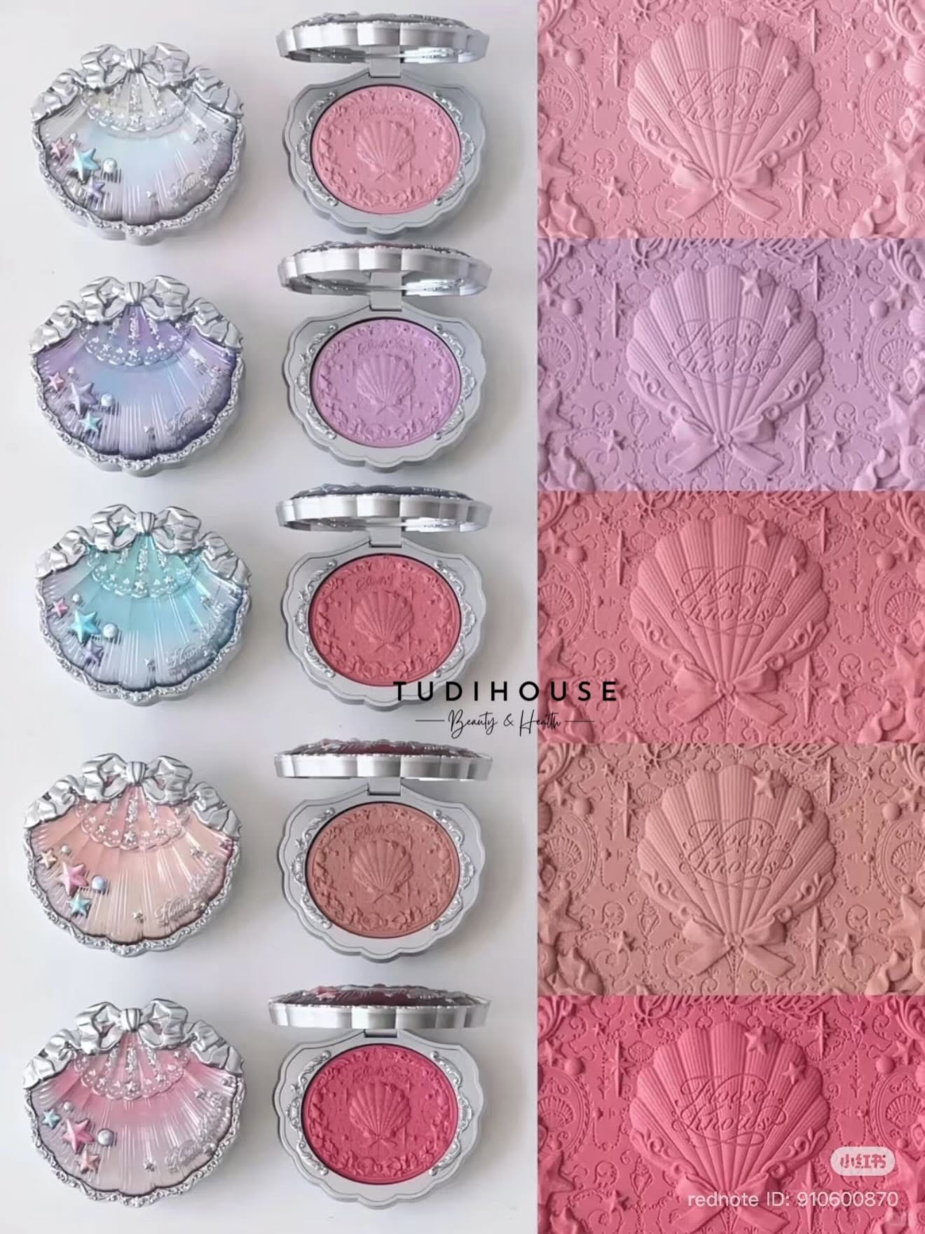 Má hồng Flower Knows Shell's Jewel Silk Satin Blush