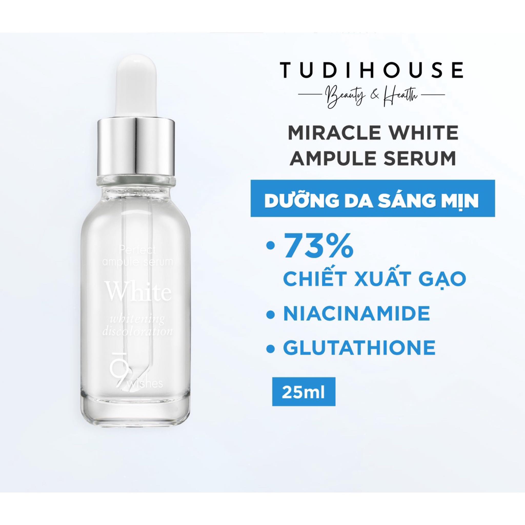 Tinh Chất Dưỡng Trắng 9 Wishes Miracle White Ampule Serum 25ml