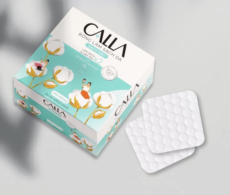 Bông tẩy trang bạch tuyết Calla - 150 miếng