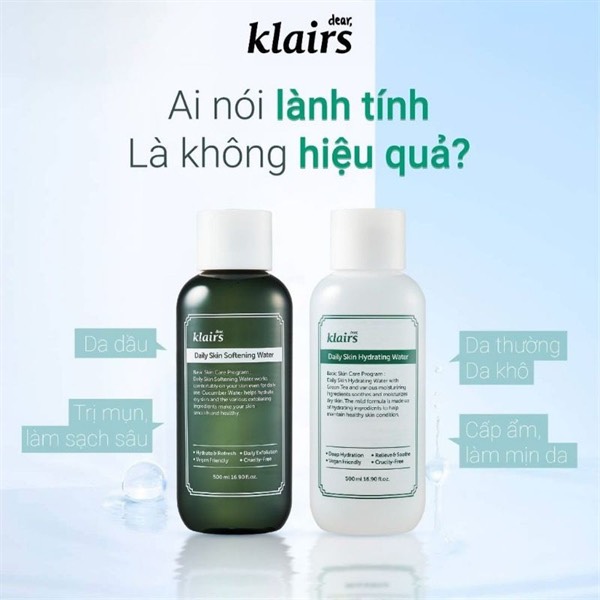 Nước cân bằng da Klairs Daily Skin Water 500ml