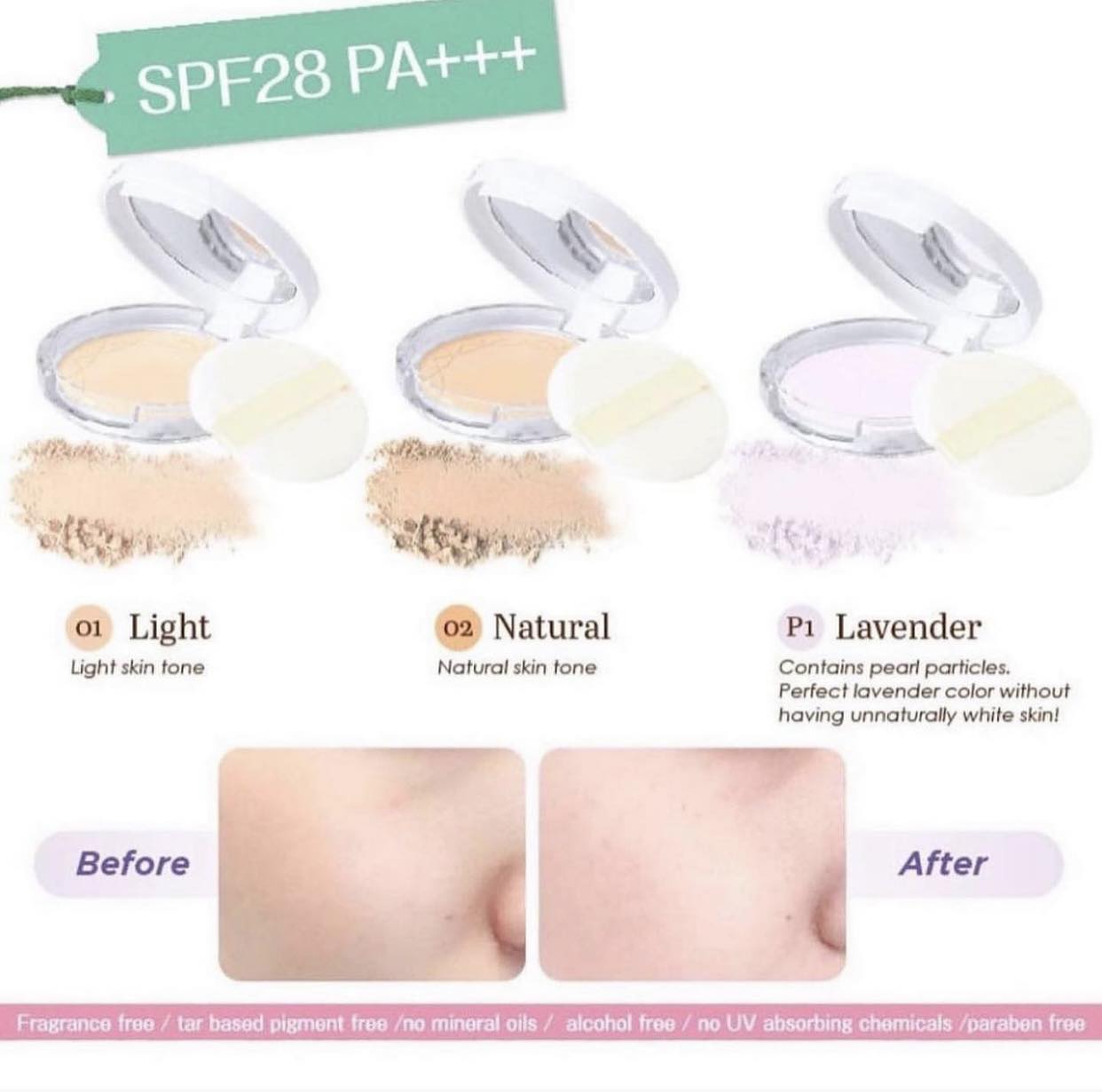 Phấn phủ Cezanne UV Clear Face Powder SPF 28 PA+++ - MÀU LAVENDER 10g