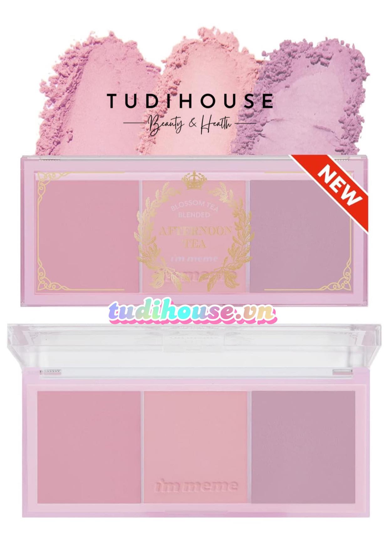 Bảng má hồng I'm Meme Afternoon Tea Blusher Palette - MÀU 05 Blossom Tea