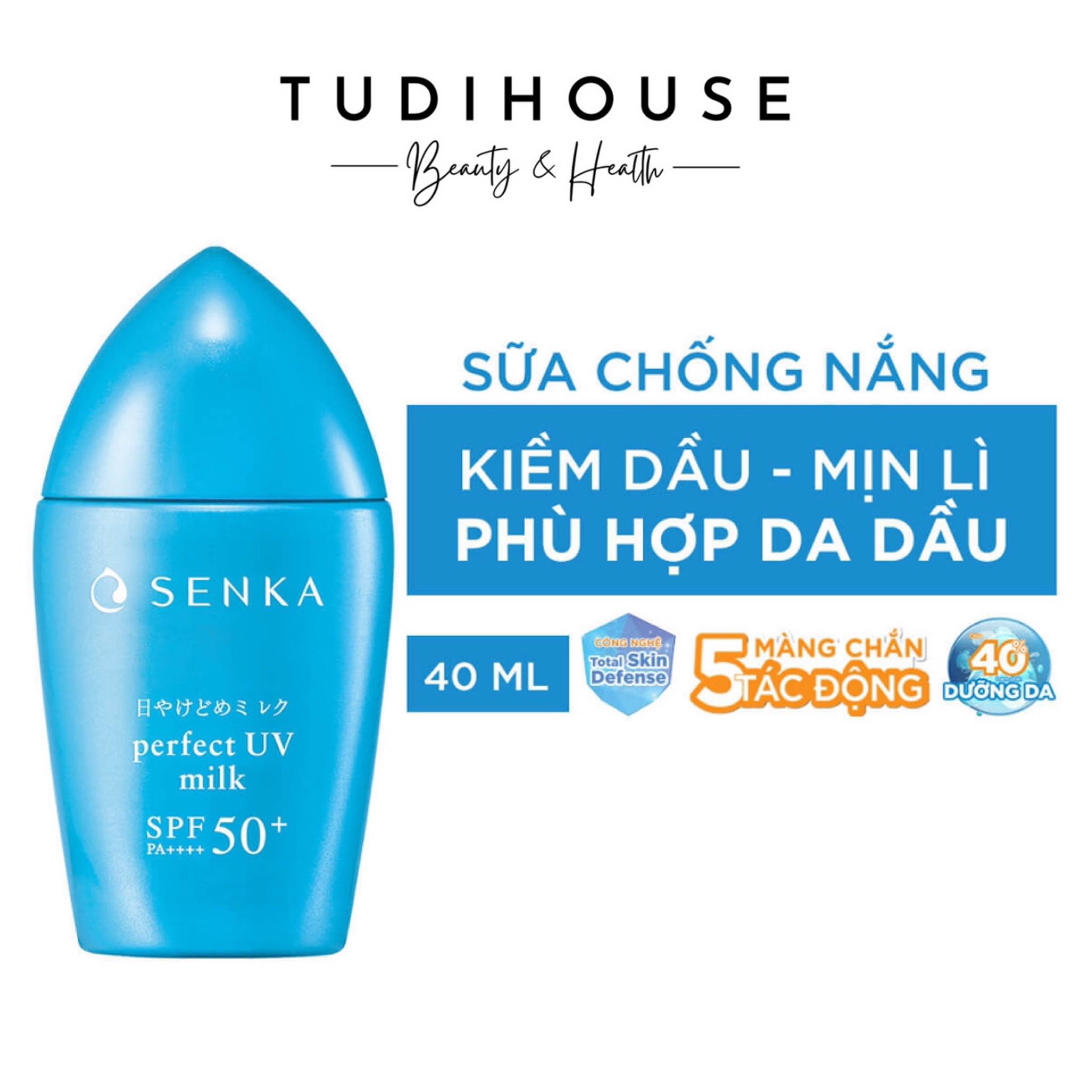 Kem chống nắng dạng sữa Senka Perfect UV Milk 40ml