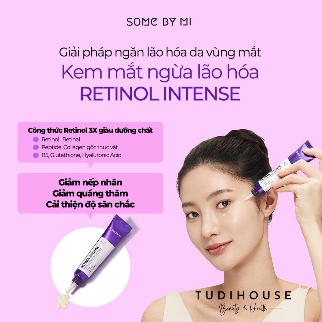 Kem Dưỡng Mắt  Some By Mi Retinol Intense Advanced Triple Action Eye Cream 30ml
