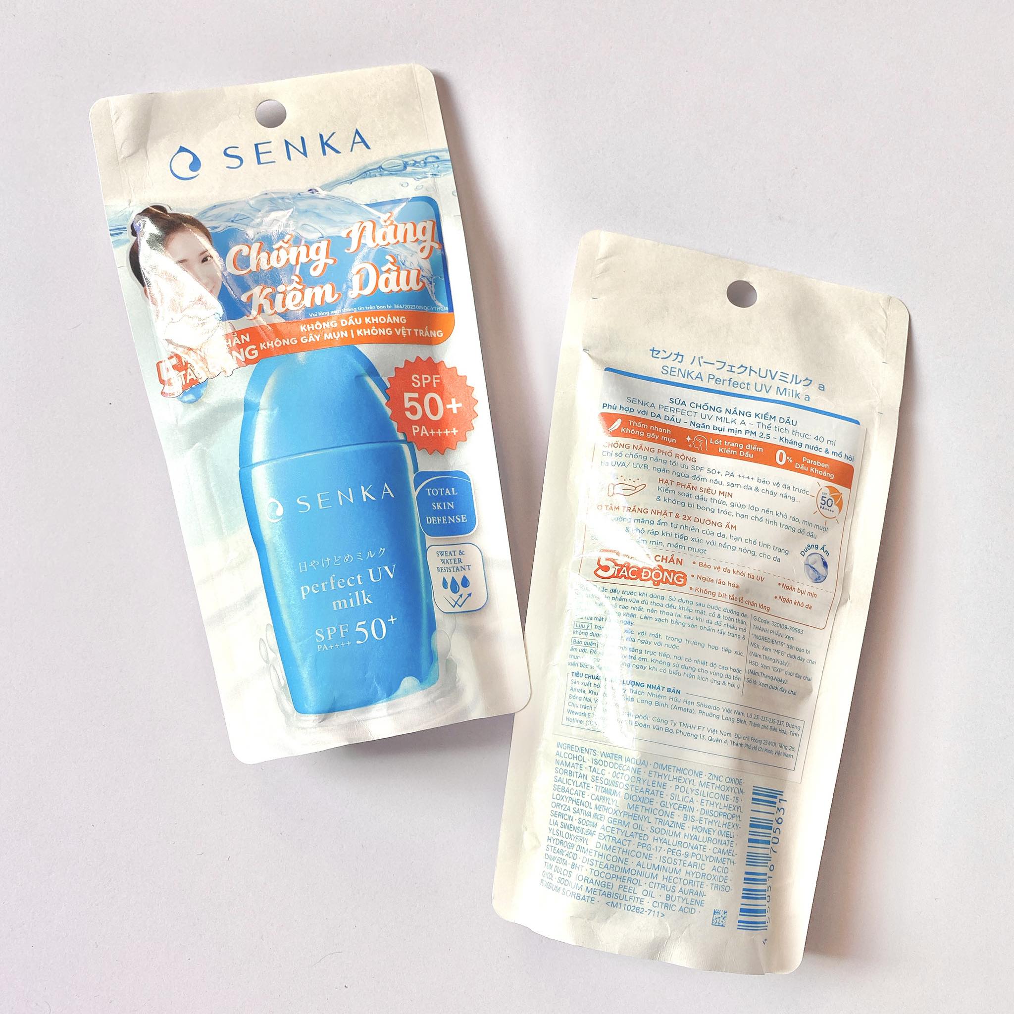 Kem chống nắng dạng sữa Senka Perfect UV Milk 40ml