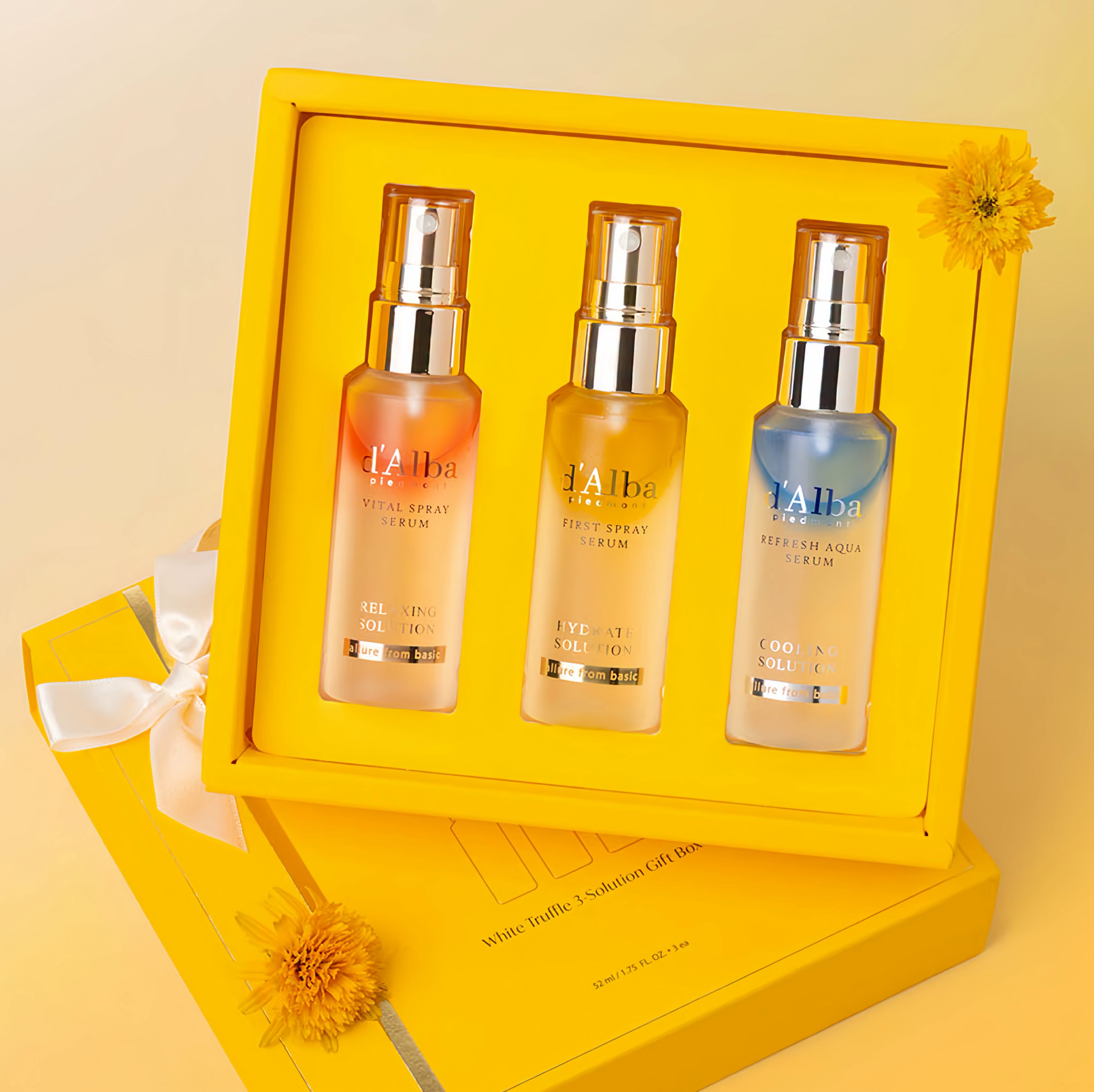 Set xịt dưỡng D'alba White Truffle 3-Solution Gift Box 52mlx3
