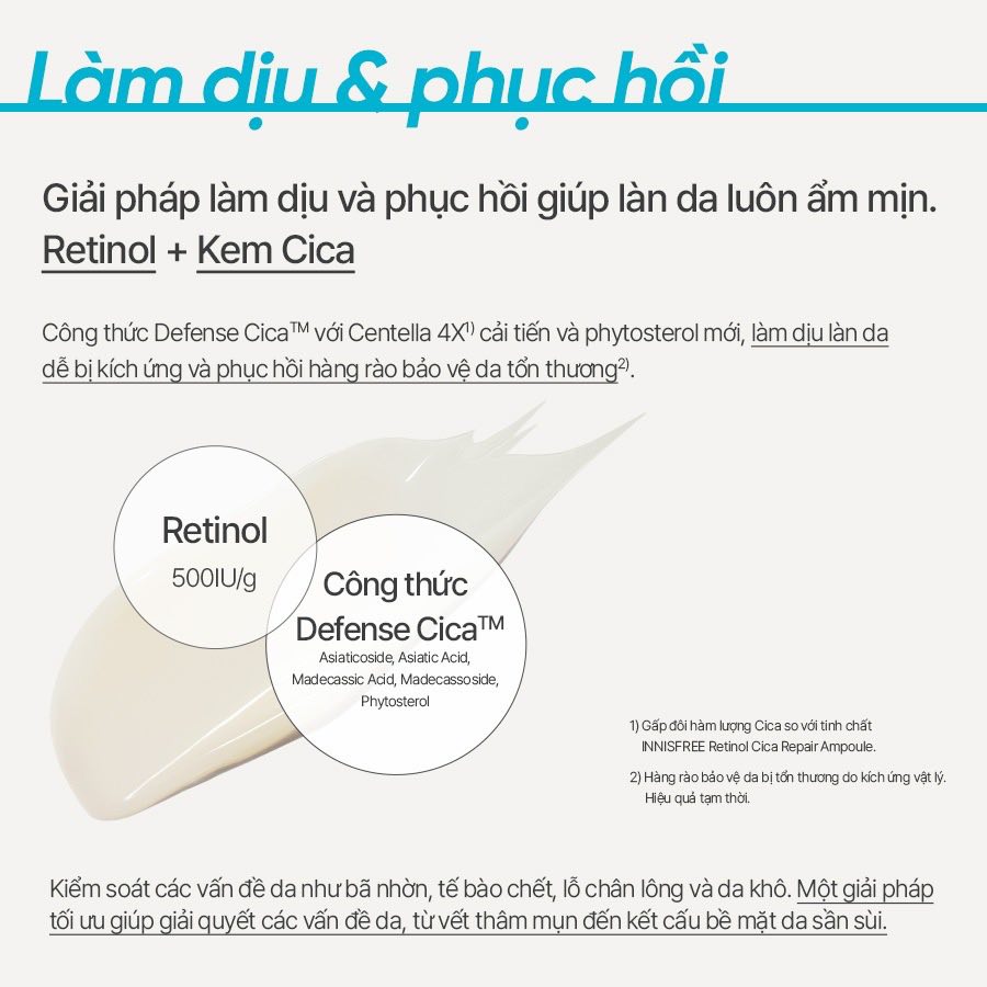 Minisize 10ml - Kem dưỡng Innisfree Retinol Cica Barrier Defense Cream