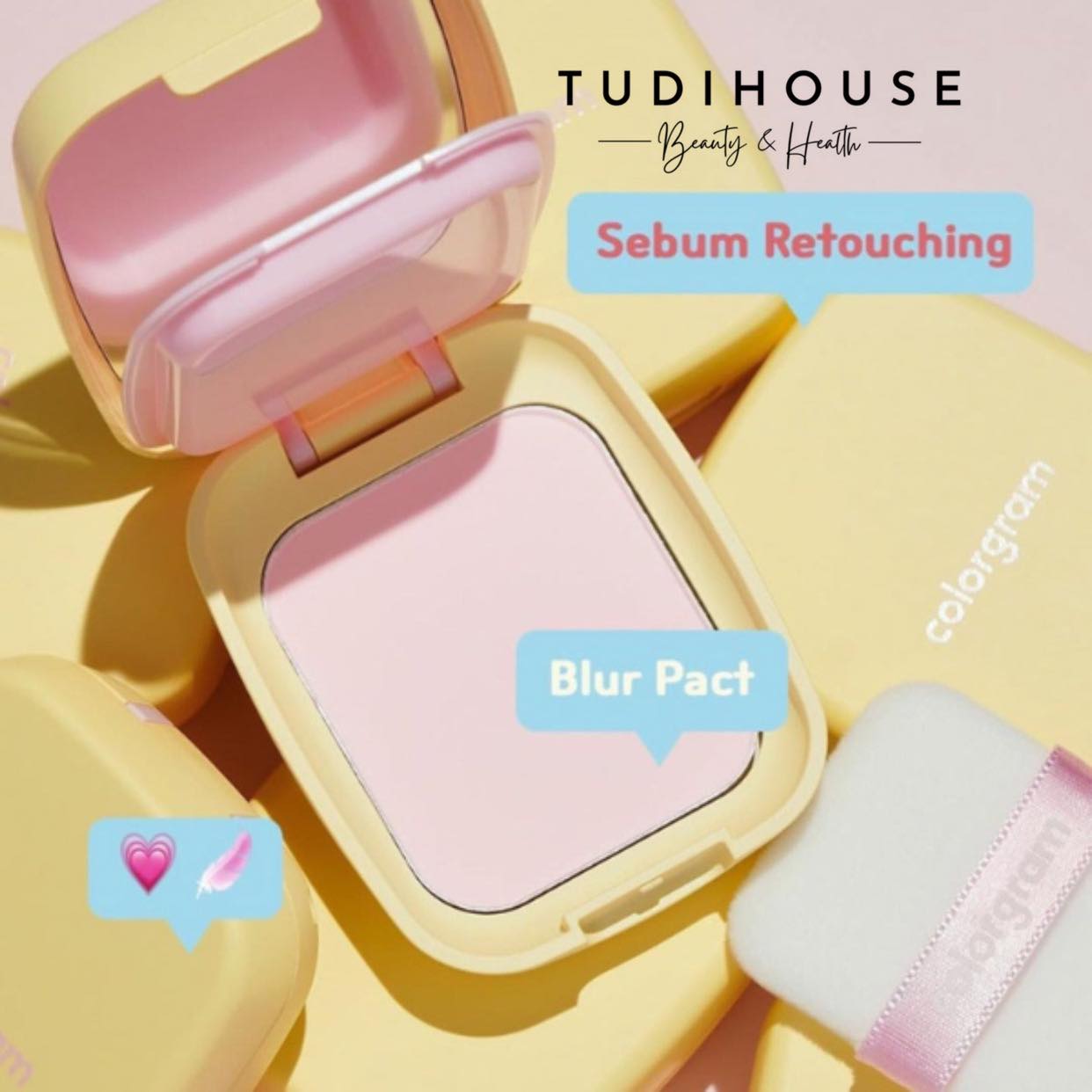 Phấn phủ Colorgram Sebum Retouching Blur Pact 6.5g