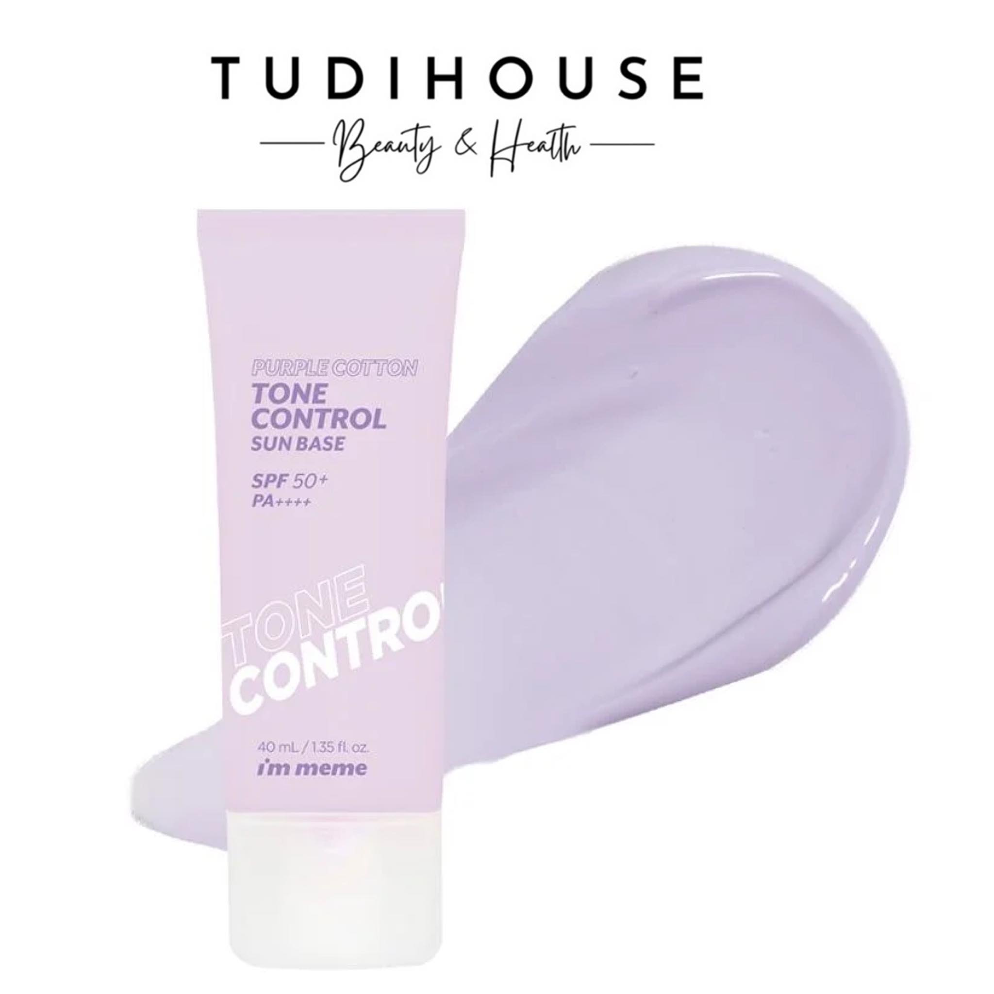 Kem Lót Chống Nắng Nâng Tông, Làm Đều Màu Da I’m meme Purple Cotton Tone Control Sun Base 40g