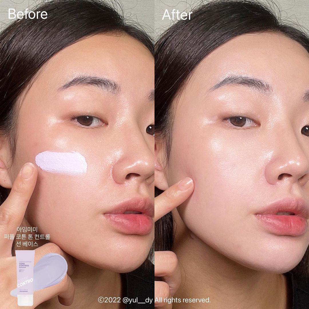 Kem Lót Chống Nắng Nâng Tông, Làm Đều Màu Da I’m meme Purple Cotton Tone Control Sun Base 40g