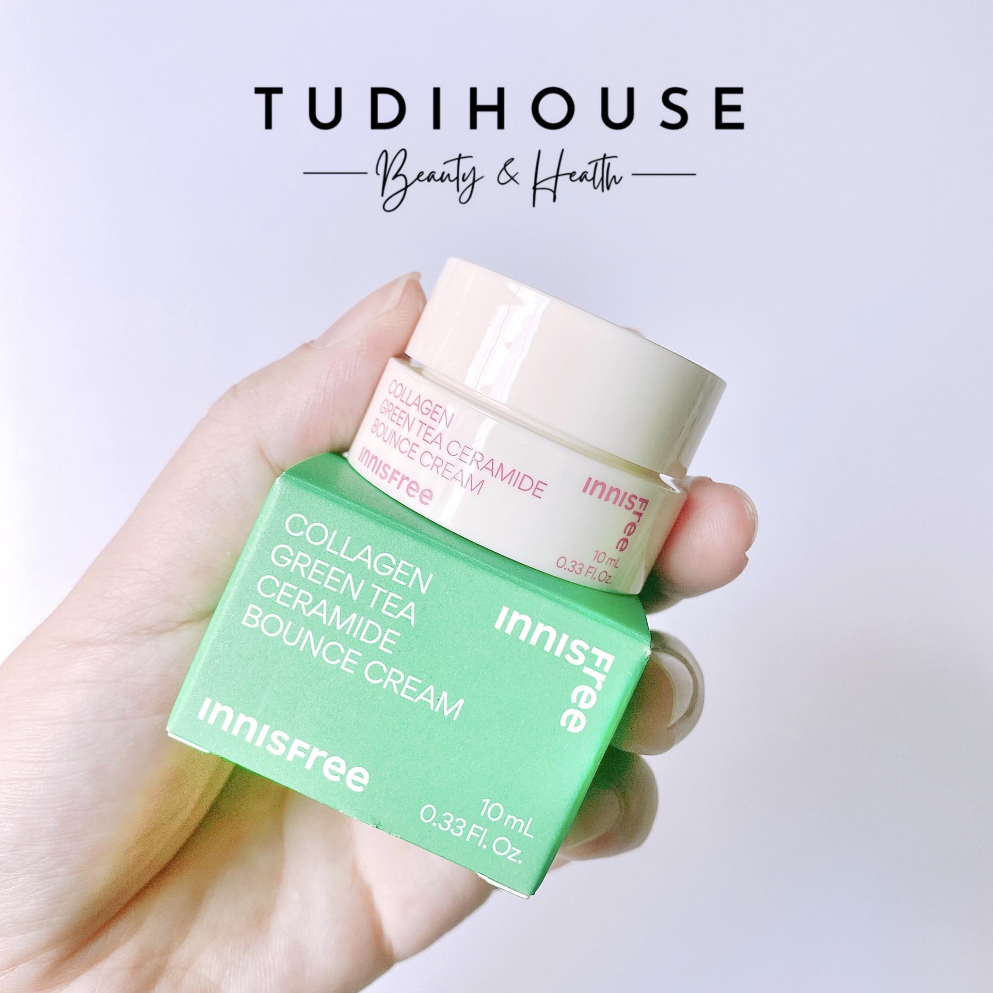 minisize 10ml - kem dưỡng Innisfree Collagen Green tea Ceramide Bounce Cream