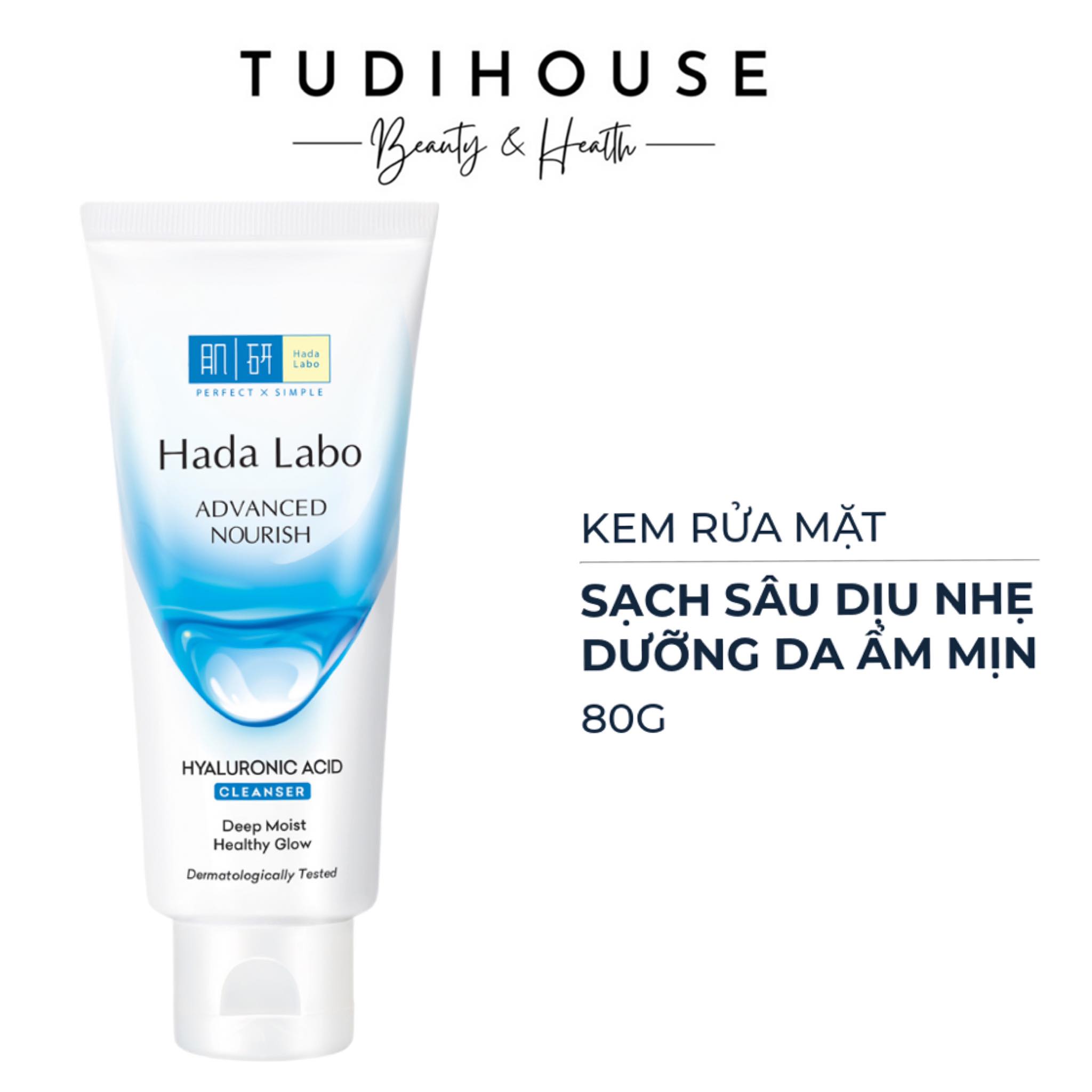 Kem Rửa Mặt Hada Labo  Advanced Nourish Hyaluronic Acid Cleanser 80g