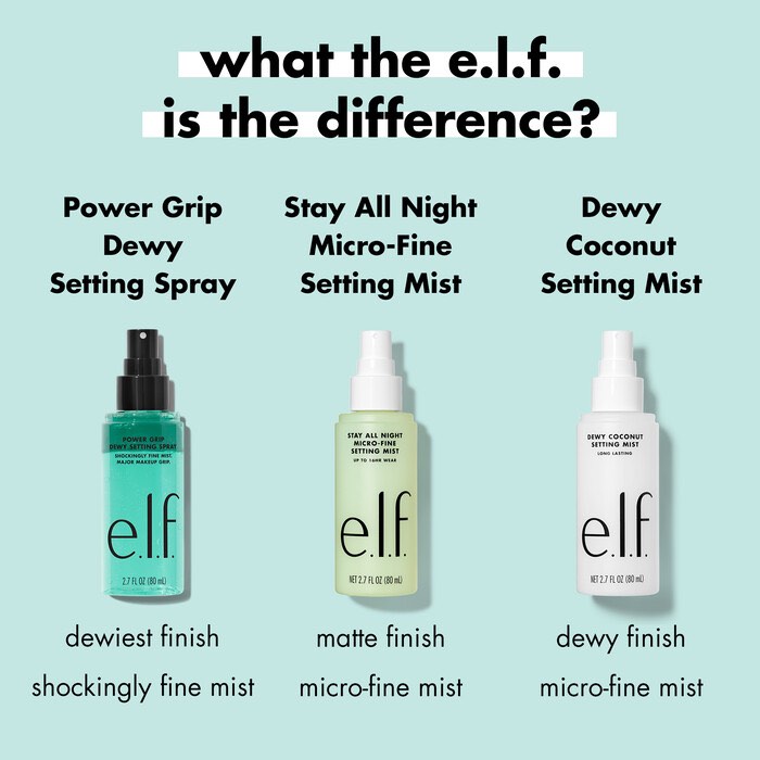 Xịt Giữ Lớp Trang Điểm ELF Power Grip Dewy Setting Spray 80 ML